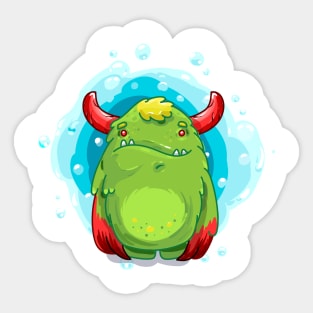 Cute Burly Friendly Monster Sticker